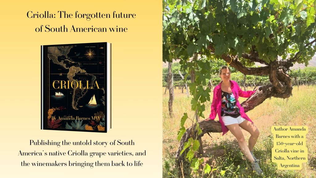 Criolla wine book by Amanda Barnes MW, pre-sale support