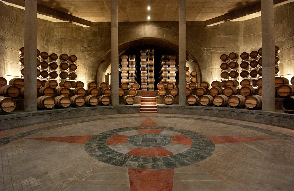 Salentein cellar with compass floor