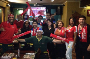 Sport Cafe watch the copa america in Santiago. the Squeeze Magazine