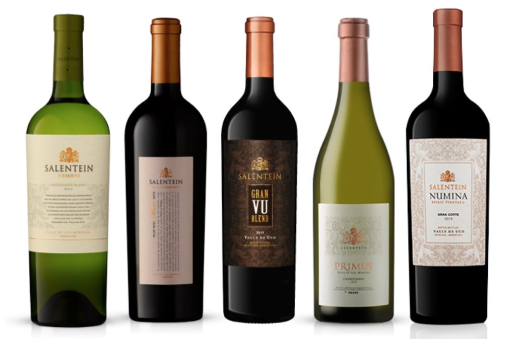 Salentein wines from Mendoza, Uco Valley, Primus Numina Single Vineyard VU Malbec Sauvignon Blanc Chardonnay