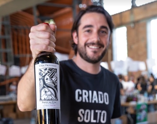 Gabriel Pisano winemaker at Viña Progreso Bodega Experiemental in Canelones in Progreso in Uruguay