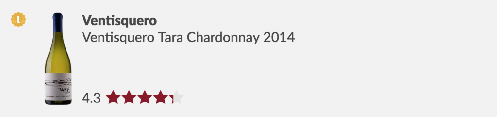 Best Chardonnay in Chile, Best Chilean Chardonnay, Vivino Awards - Tara