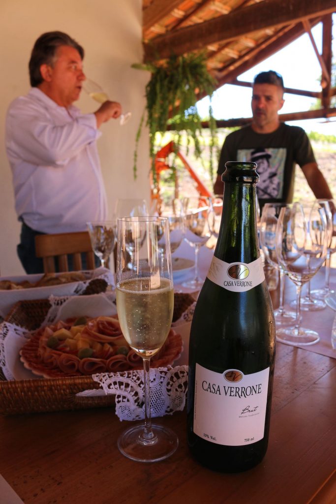 Sparkling Brazilian wine, Casa Verrone wine tasting