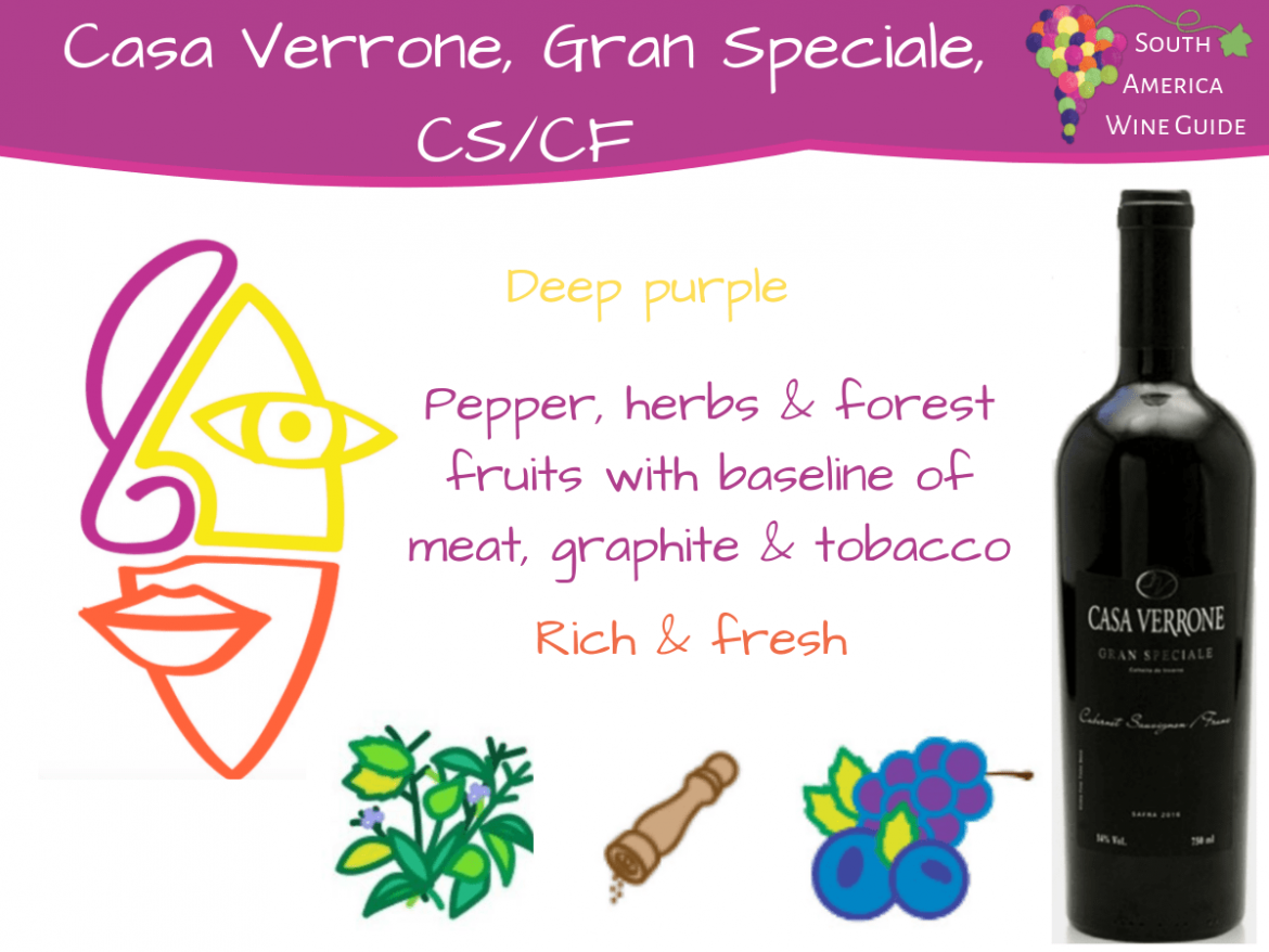 Casa Verrone Gran Speciale Cabernet Sauvignon Cabernet Franc blend wine tasting notes