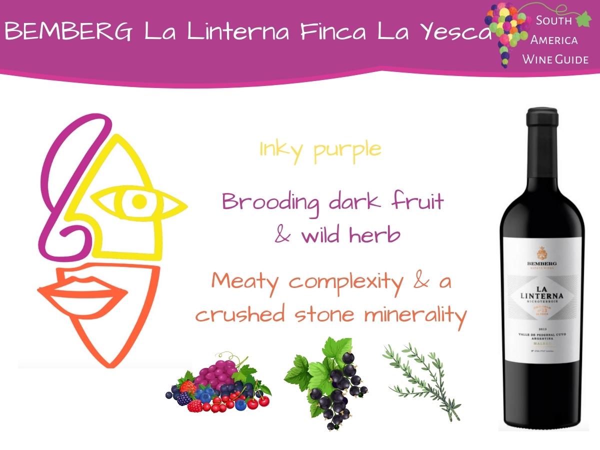 Bemberg La Linterna Finca La Yesca tasting note by Amanda Barnes for the South America Wine Guide