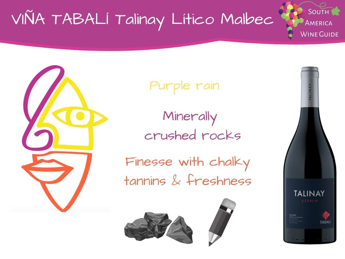 Viña Tabali Talinay Litico Malbec tasting note by Amanda Barnes for the South America Wine Guide