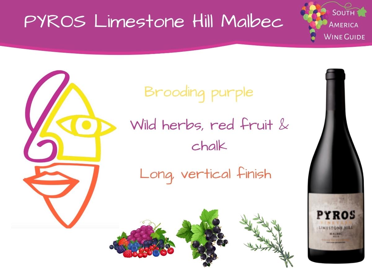 Pyros winery Limestone Hill Malbec wine tasting note by Amanda Barnes