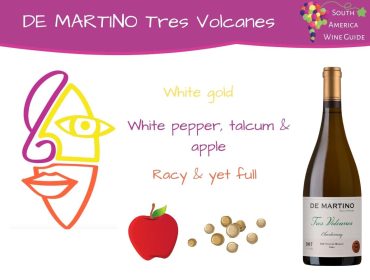 De Martino Tres Volcanes Chardonnay wine from Malleco, Chile produced by winemaker Nicolas Perez