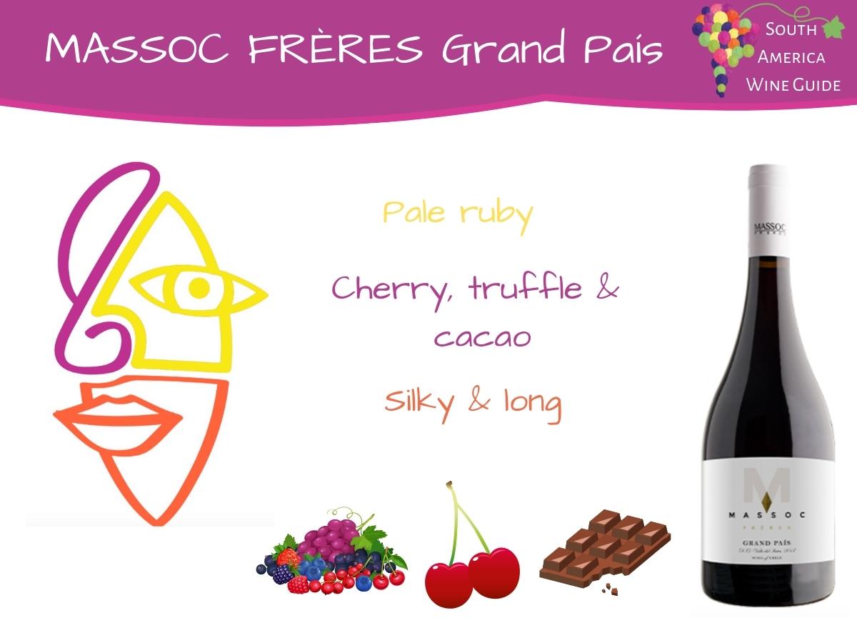 Massoc Frères Grand País from old vines in Itata in Chile produced by winemaker Francois Massoc